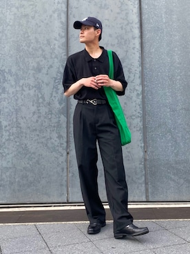 「GU（ジーユー）のアイテム（ローファー）」を使った、YUYAさん（メンズ・171cm）の春コーディネート