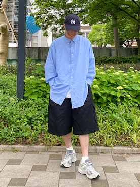 「YUYA × BeAMS DOT（ユウヤバイビームスドット）のアイテム（その他パンツ）」を使った、YUYAさん（メンズ・171cm）の春コーディネート