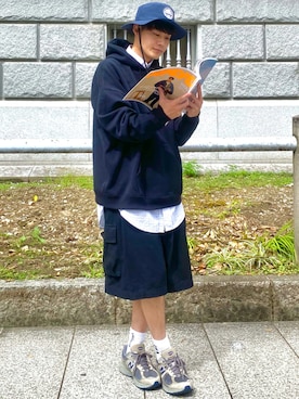 「HELLY HANSEN（ヘリーハンセン）のアイテム」を使った、YUYAさん（メンズ・171cm）の秋コーディネート