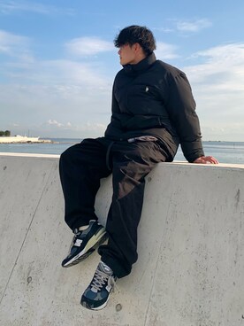 「チェック柄に恋してる」｜「アイテム（ダウンジャケット/コート）」を使った、YUYAさん（メンズ・171cm）の冬コーディネート