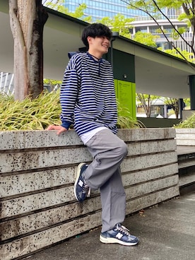 「PRO CLUB （プロクラブ）のアイテム（トップス）」を使った、YUYAさん（メンズ・171cm）の春コーディネート