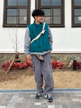 「UNIQLO（ユニクロ）のアイテム（スウェット）」を使った、YUYAさん（メンズ・171cm）の冬コーディネート