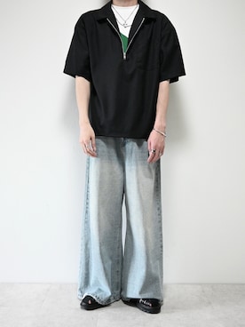 「CREARE LINO」｜「アイテム（サンダル）」を使った、ちょびさん（メンズ・184cm）の夏コーディネート