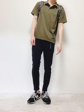 「URBAN RESEARCH ROSSO MEN（アーバンリサーチロッソメン）の『XLサイズあり』『抗菌/防臭』ハイパフォーマンスコットン天竺ポロシャツ（ポロシャツ）」を使った、ちょびさん（メンズ・184cm）の夏コーディネート