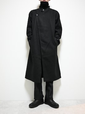 「CREARE -LINO-（クレアーレリノ）のアイテム（チェスターコート）」を使った、ちょびさん（メンズ・184cm）の秋コーディネート