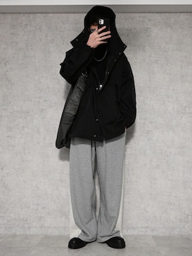 「冬を彩る色いろコーデ」｜「アイテム（モッズコート）」を使った、ちょびさん（メンズ・184cm）の冬コーディネート