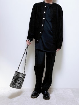 「Ellno Loset（エルノロゼット）のアイテム（カーディガン/ボレロ）」を使った、ちょびさん（メンズ・184cm）の秋コーディネート