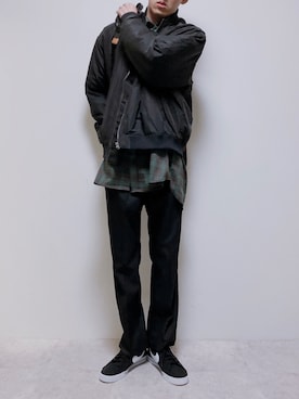「GLOSTER（グロスター）のアイテム（ジャケット/アウター）」を使った、ちょびさん（メンズ・184cm）の秋コーディネート