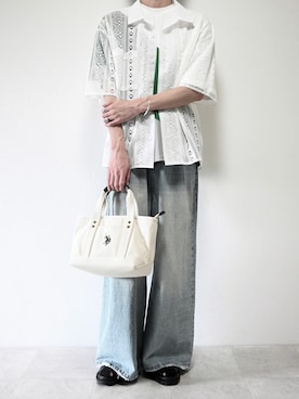 「CREARE LINO」｜「アイテム（サンダル）」を使った、ちょびさん（メンズ・184cm）の夏コーディネート