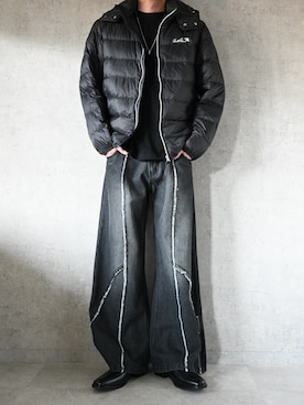 「アイテム（ダウンジャケット/コート）」を使った、ちょびさん（メンズ・184cm）の秋コーディネート