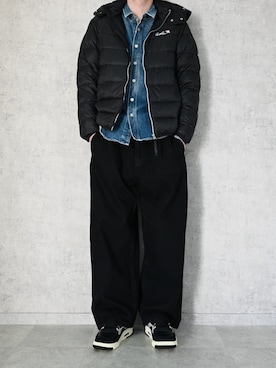 「アイテム（ダウンジャケット/コート）」を使った、ちょびさん（メンズ・184cm）の秋コーディネート