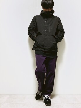 「ITEMS URBANRESEARCH（アイテムズ アーバンリサーチ）のアイテム（マウンテンパーカー）」を使った、ちょびさん（メンズ・184cm）の冬コーディネート