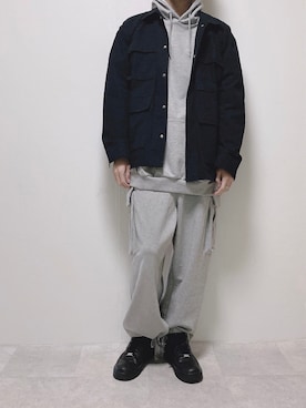 「CREARE -LINO-（クレアーレリノ）のアイテム（ブルゾン）」を使った、ちょびさん（メンズ・184cm）の春コーディネート