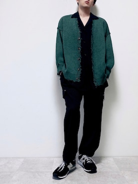 「Ellno Loset（エルノロゼット）のアイテム（カーディガン/ボレロ）」を使った、ちょびさん（メンズ・184cm）の秋コーディネート