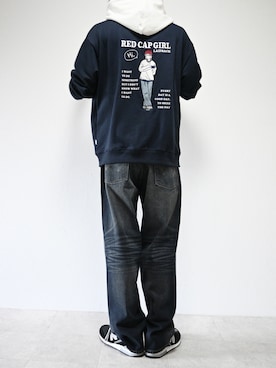 「EDWIN」｜「アイテム（スニーカー）」を使った、ちょびさん（メンズ・184cm）の秋コーディネート