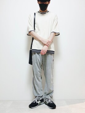「ニコアンド」｜「アイテム（アクセサリー）」を使った、ちょびさん（メンズ・184cm）の春コーディネート