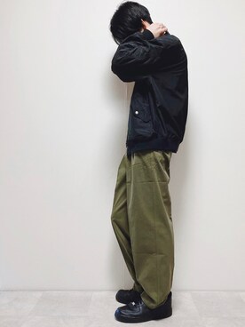 「URBAN RESEARCH Sonny Label（アーバンリサーチサニーレーベル）のアイテム（MA-1）」を使った、ちょびさん（メンズ・184cm）の春コーディネート