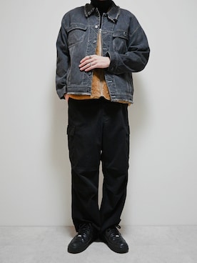 「Coming soon…」｜「アイテム（デニムジャケット）」を使った、ちょびさん（メンズ・184cm）の冬コーディネート