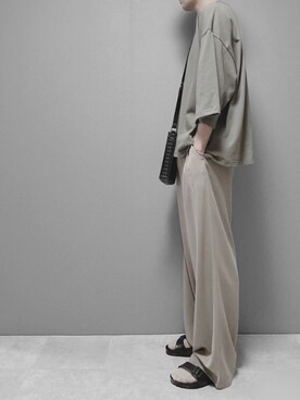 「大学生コーデ」｜「アイテム（セットアップ）」を使った、ちょびさん（メンズ・184cm）の夏コーディネート