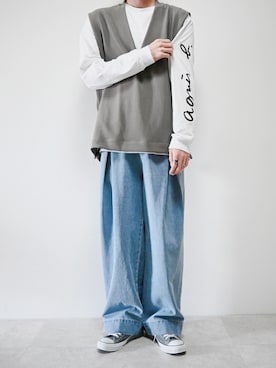 「STYLEMIXER（スタイルミキサー）のアイテム」を使った、ちょびさん（メンズ・184cm）の春コーディネート