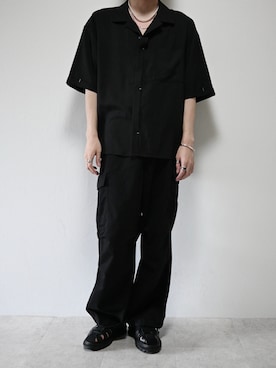 「CREARE LINO」｜「アイテム（カーゴパンツ）」を使った、ちょびさん（メンズ・184cm）の夏コーディネート
