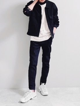 「EDWIN（エドウィン）のアイテム（セットアップ）」を使った、ちょびさん（メンズ・184cm）の夏コーディネート