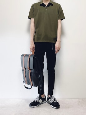 「URBAN RESEARCH ROSSO MEN（アーバンリサーチロッソメン）の『XLサイズあり』『抗菌/防臭』ハイパフォーマンスコットン天竺ポロシャツ（ポロシャツ）」を使った、ちょびさん（メンズ・184cm）の夏コーディネート