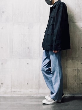 「CREARE -LINO-（クレアーレリノ）のアイテム（ブルゾン）」を使った、ちょびさん（メンズ・184cm）の春コーディネート