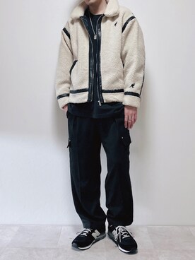 「KANGOL（カンゴール）のアイテム（ブルゾン）」を使った、ちょびさん（メンズ・184cm）の秋コーディネート