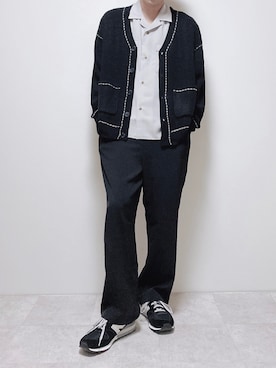 「ステッチ」｜「アイテム（セットアップ）」を使った、ちょびさん（メンズ・184cm）の秋コーディネート