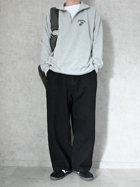 「RUUBON（ルーボン）のアイテム（デニムパンツ）」を使った、ちょびさん（メンズ・184cm）の春コーディネート