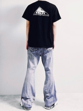 「G.O.C（ジーオーシー）のアイテム（デニムパンツ）」を使った、ちょびさん（メンズ・184cm）の夏コーディネート