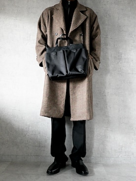 「アイテム（スラックス）」を使った、ちょびさん（メンズ・184cm・20代）の冬コーディネート