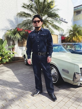 「アイテム（ジャケット/アウター）」を使った、ホンダネーション さん（メンズ・172cm）の秋コーディネート