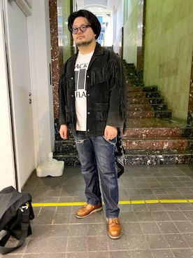 「アイテム（ブーツ）」を使った、ホンダネーション さん（メンズ・172cm）の秋コーディネート
