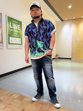 「no brand（ノーブランド）のアイテム」を使った、ホンダネーション さん（メンズ・172cm）の夏コーディネート