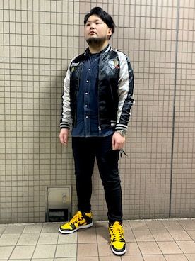 「SNOOPY（スヌーピー）のアイテム」を使った、ホンダネーション さん（メンズ・172cm）の冬コーディネート