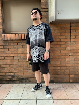 「アイテム（スニーカー）」を使った、ホンダネーション さん（メンズ・172cm）の夏コーディネート