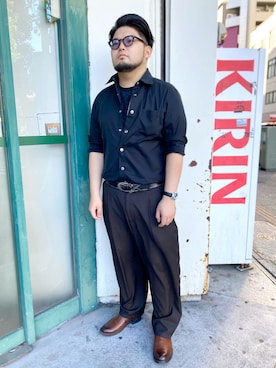 「アイテム（スラックス）」を使った、ホンダネーション さん（メンズ・172cm）の秋コーディネート