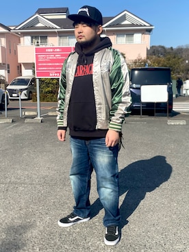 「NAVY（ネイビー）のアイテム」を使った、ホンダネーション さん（メンズ・172cm）の冬コーディネート