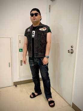 「アイテム（ベスト）」を使った、ホンダネーション さん（メンズ・172cm・20代）の夏コーディネート
