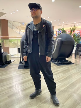 「アイテム（サロペット/オーバーオール）」を使った、ホンダネーション さん（メンズ・172cm）の冬コーディネート