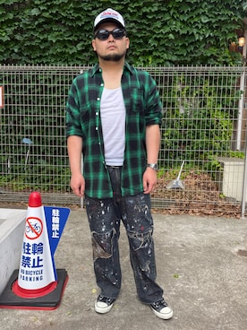 「Avail（アベイル）のアイテム（帽子）」を使った、ホンダネーション さん（メンズ・172cm）の夏コーディネート