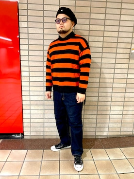 「アイテム（ハンチング/ベレー帽）」を使った、ホンダネーション さん（メンズ・172cm・20代）の秋コーディネート