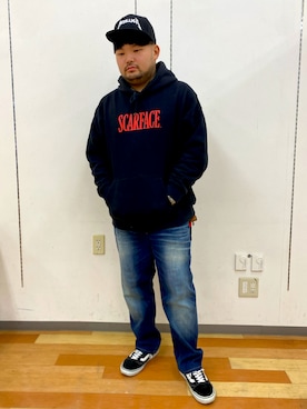 「H&M（エイチ・アンド・エム）のアイテム（トップス）」を使った、ホンダネーション さん（メンズ・172cm）の冬コーディネート