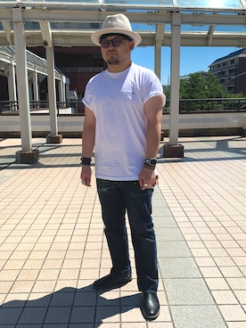 「9mm Parabellum Bulletのアイテム（Tシャツ/カットソー）」を使った、ホンダネーション さん（メンズ・172cm・20代）の夏コーディネート