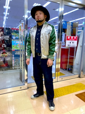 「アイテム（スカジャン）」を使った、ホンダネーション さん（メンズ・172cm）の冬コーディネート