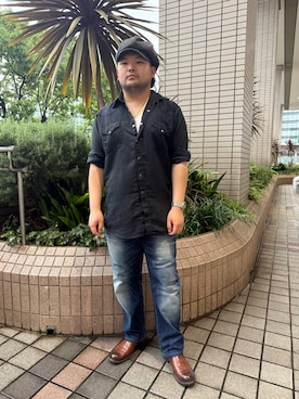「アイテム（キャスケット）」を使った、ホンダネーション さん（メンズ・172cm）の秋コーディネート