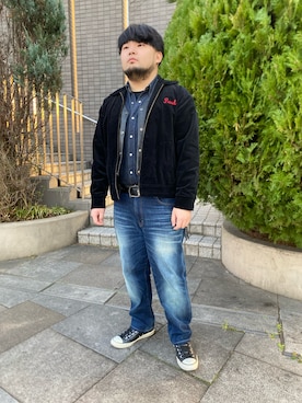 「NAVY（ネイビー）のアイテム」を使った、ホンダネーション さん（メンズ・172cm）の冬コーディネート