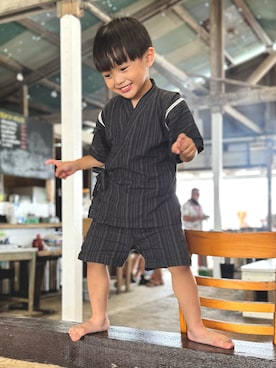 「BRANSHES（ブランシェス）のアイテム」を使った、はるくんさん（キッズ・100cm）の夏コーディネート